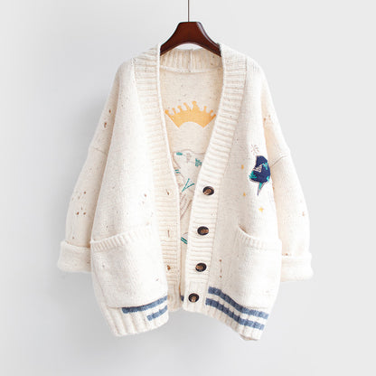 Christmas Loose Mid Length Sweater Coat