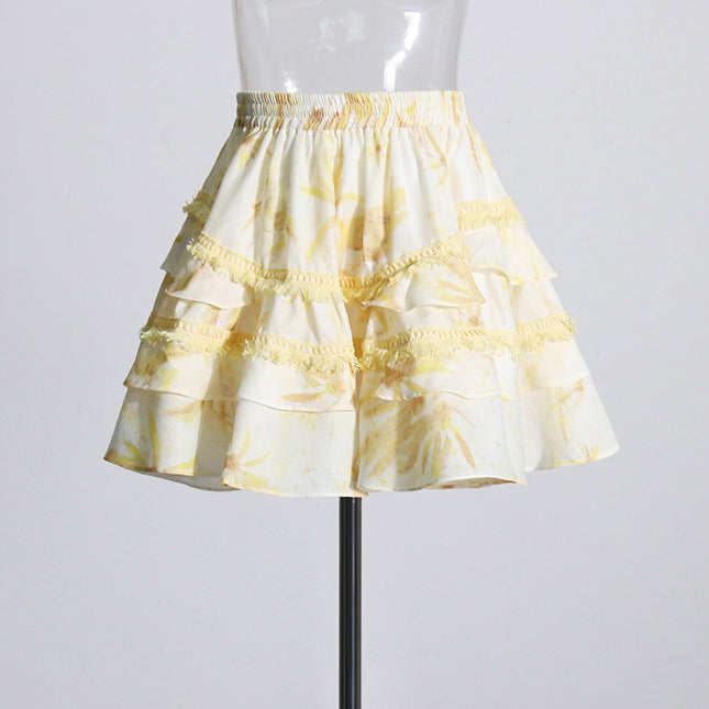 Fashion Ruffles Skirt Suit