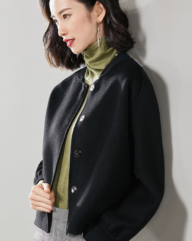 Christmas winter wear with double face woolen and cashmere coat