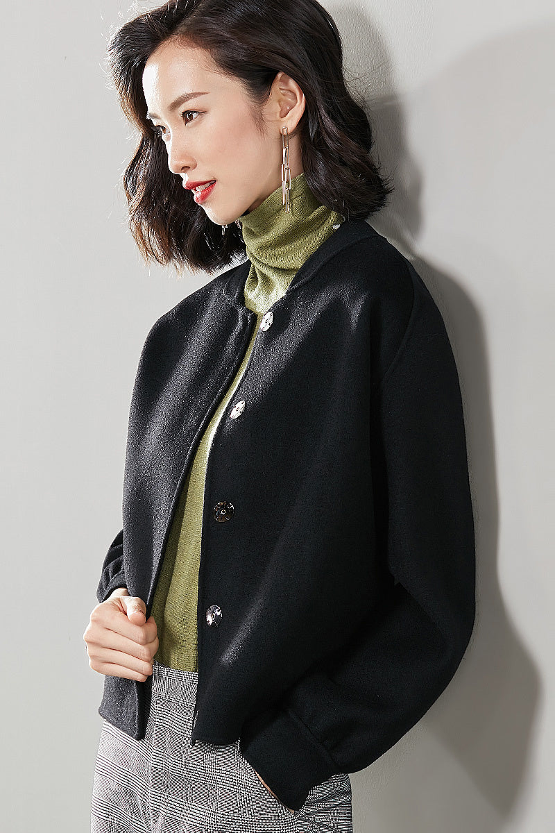 Christmas winter wear with double face woolen and cashmere coat