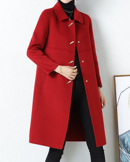 High woven double-sided cashmere coat