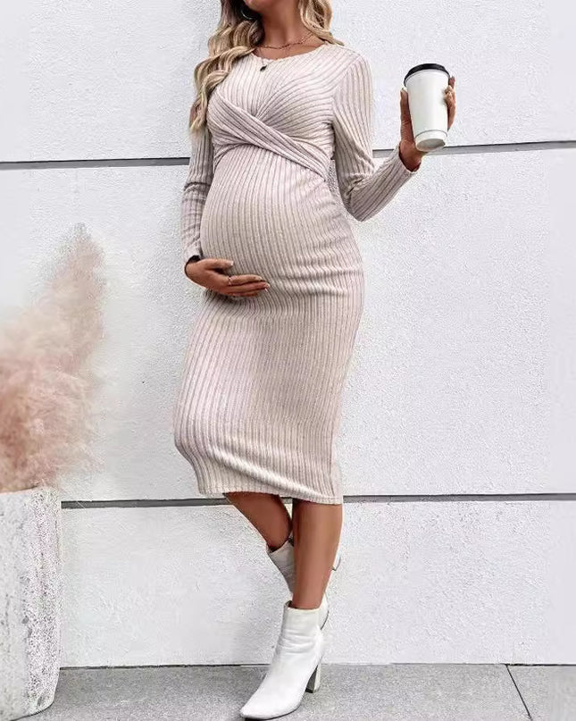 Long Sleeve Pregnant Women Dress