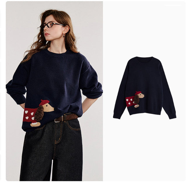 Christmas Sausage Dog Fairy Tale Style Sweater