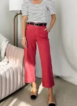 All-matching Bootleg Pants Slim Fit Slimming Draping Effect Casual Suit Pants