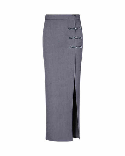 Traditional Halter Spaghetti Straps Vest Slit Skirt Suit