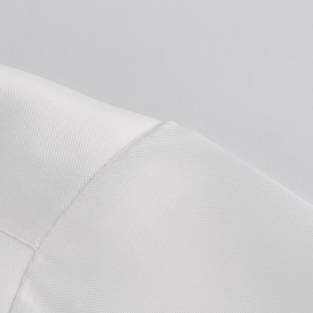 Satin-finish puff-sleeve turtleneck T-shirt top