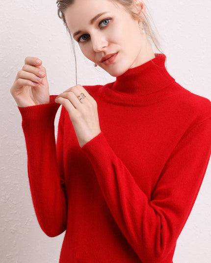 Cashmere Sweater High Lapel Knitted Pullover Bottoming Shirt