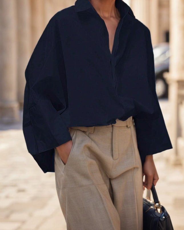 Women's French Solid Color Long Sleeve