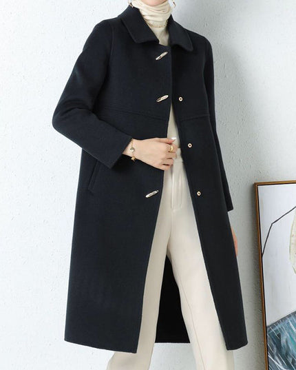 High woven double-sided cashmere coat
