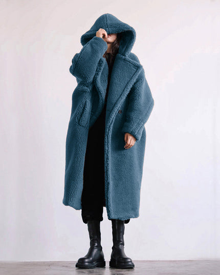 Autumn And Winter Casual Faux Fur Coat Women's Coat Mid-length Coat