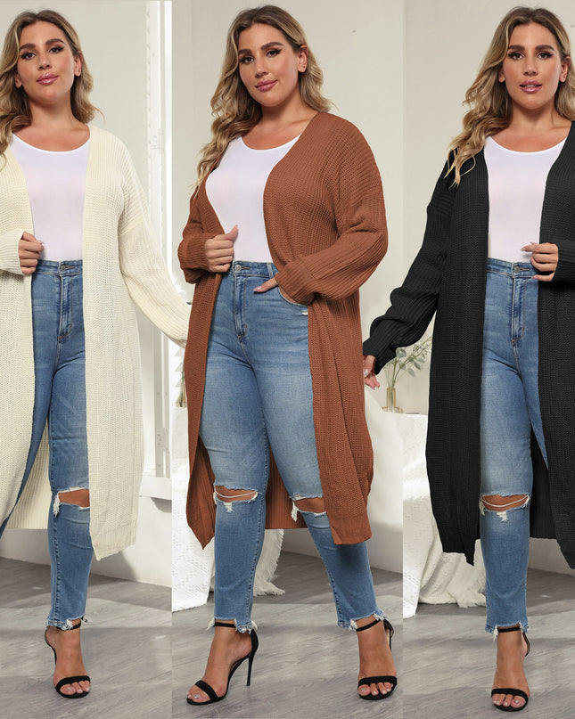 Women's Coat Simple Fashion European And American Style Plus Size Women's Sweater Cardigan