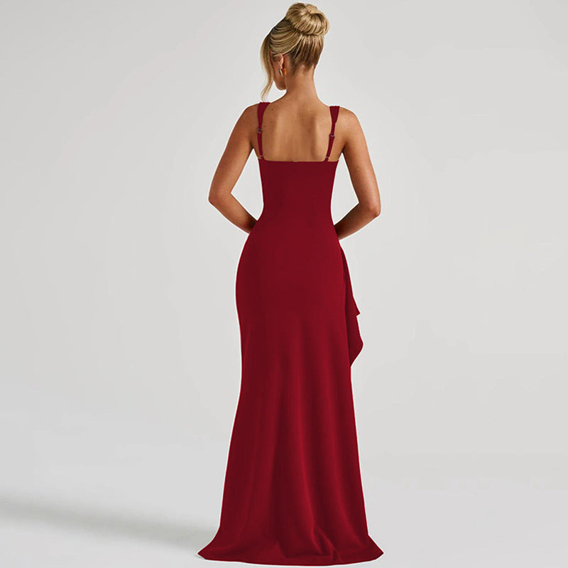 Fashion Personalized Women's Sling High Slit Dress