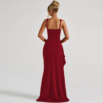 Fashion Personalized Women's Sling High Slit Dress