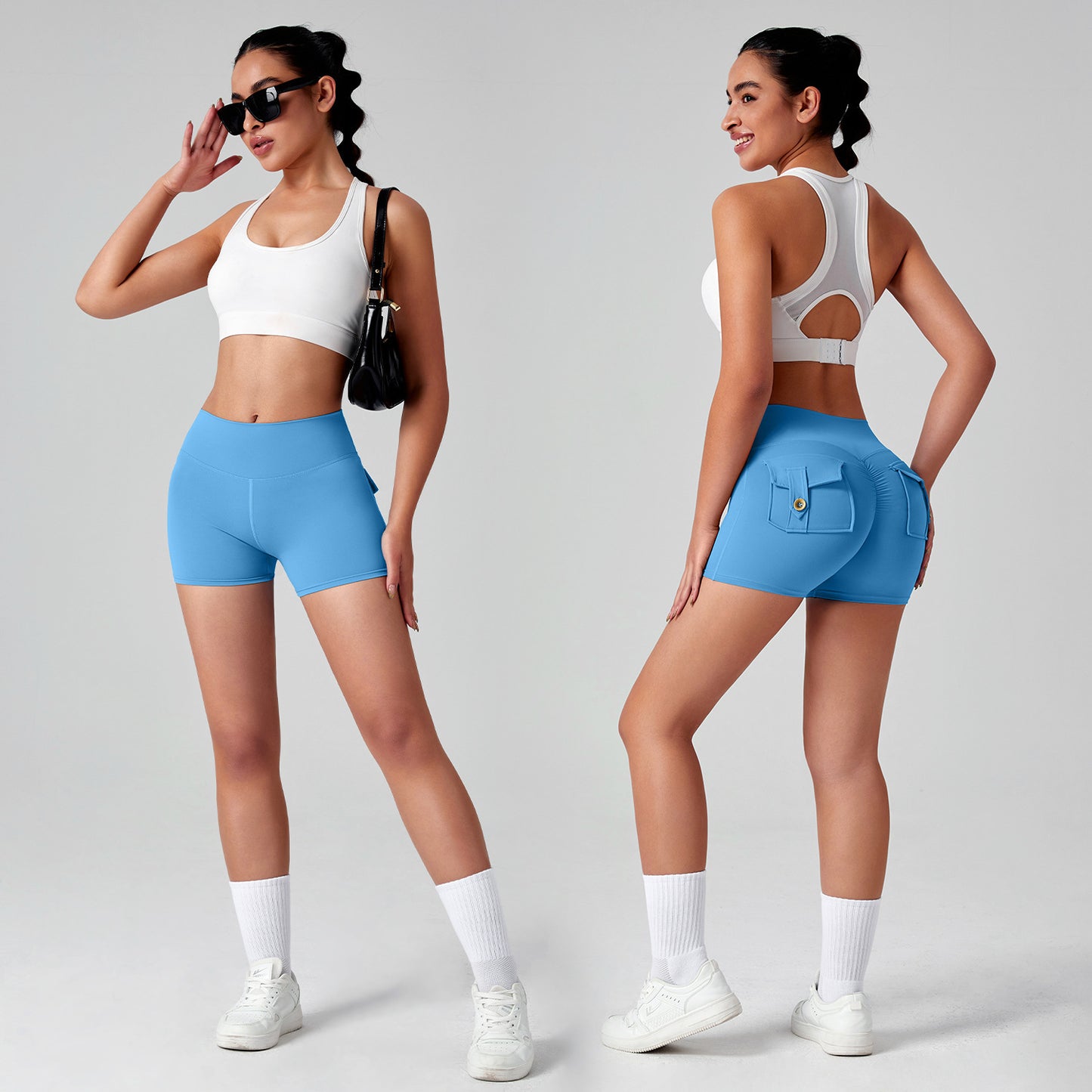 Naked Women Feeling High Elastic Running Quick-drying Pants