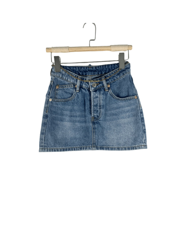Women's High Waist Loose And Slimming A- Line Denim Skirt