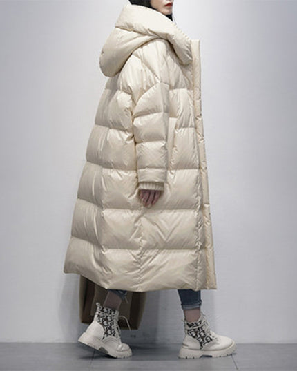 Winter Fleece-lined Thickened 90 White Duck Down Jacket