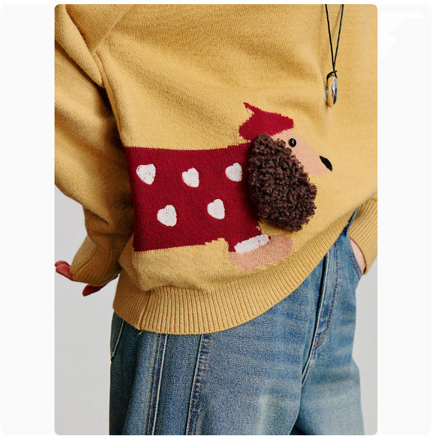 Christmas Sausage Dog Fairy Tale Style Sweater