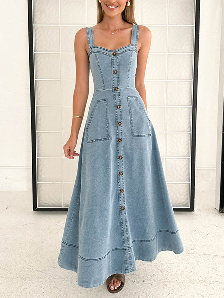 Backless High Waist Dress