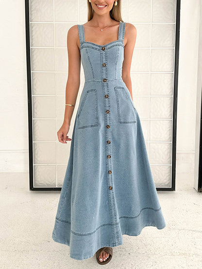 Backless High Waist Dress