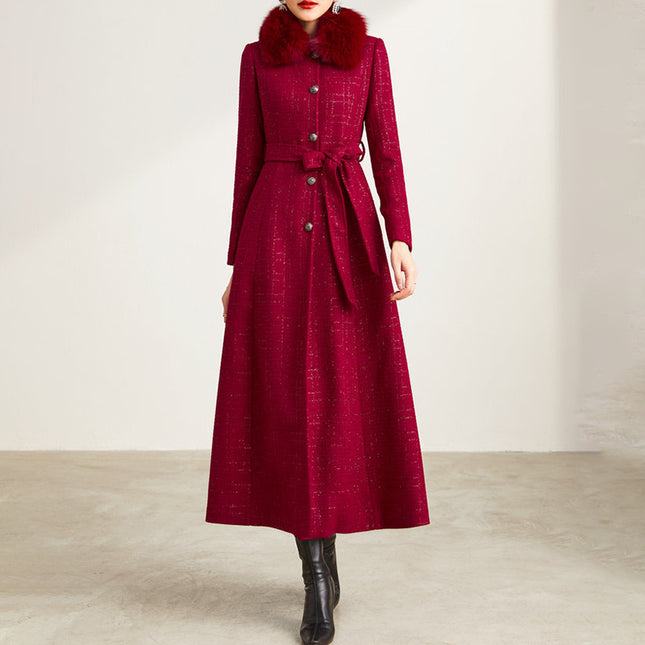 Temperament Slim Slim Medium-length To Ankle Cape Coat