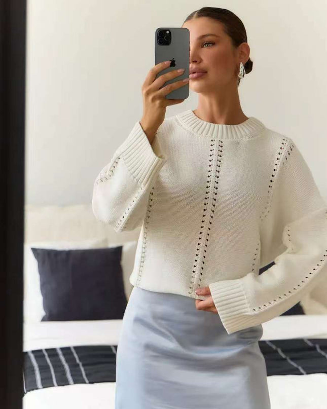 Loose Round Neck Idle Style Sweater