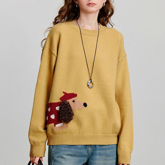 Christmas Sausage Dog Fairy Tale Style Sweater