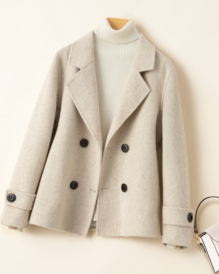 Reversible Cashmere Coat Women's Short Suit Jacket