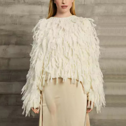 Loose-fitting Tassel Fashion Casual Top Sweater