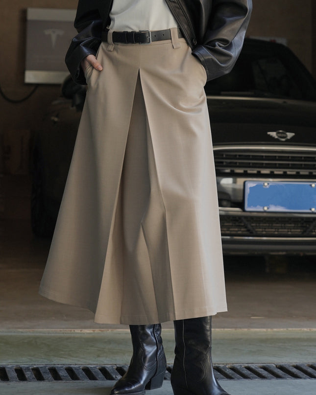 Retro Design High Waist Suit Skirt