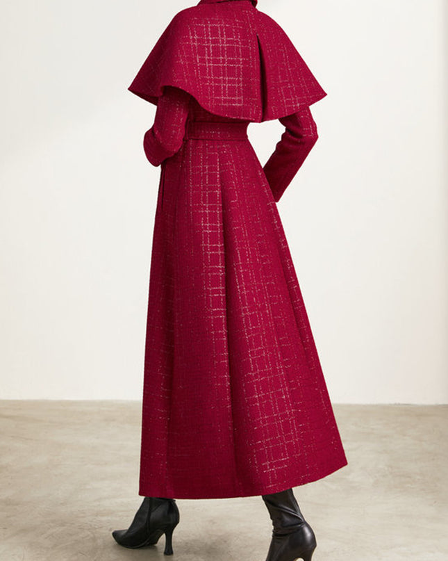 Temperament Slim Slim Medium-length To Ankle Cape Coat