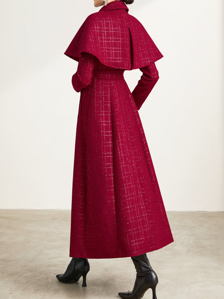 Temperament Slim Slim Medium-length To Ankle Cape Coat