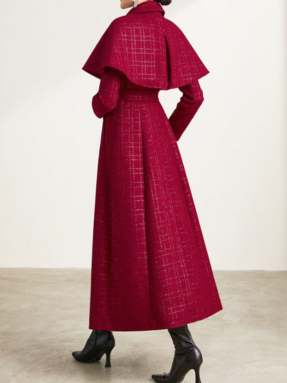 Temperament Slim Slim Medium-length To Ankle Cape Coat