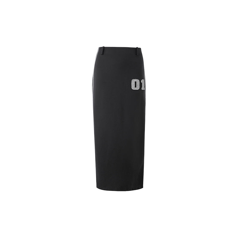 Retro Sports Casual Color Contrast Skirt