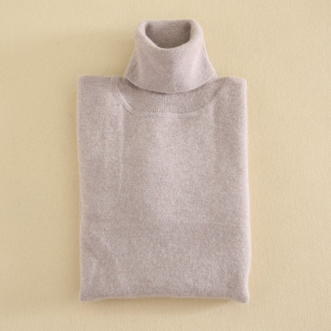 Cashmere Sweater High Lapel Knitted Pullover Bottoming Shirt