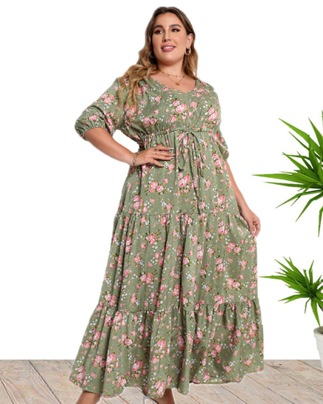 Bohemian Print Loose Dress Women