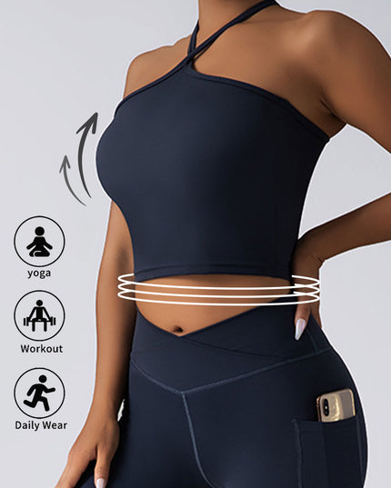 Crop Top With Built In Pads Sports Bras For Women