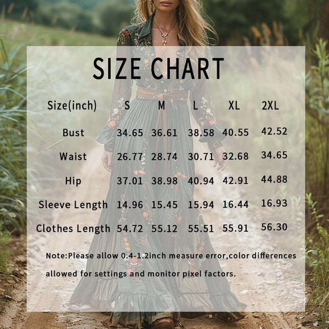 Fashion Fall Maxi Dress For Women Bohemian