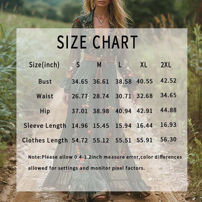 Fashion Fall Maxi Dress For Women Bohemian