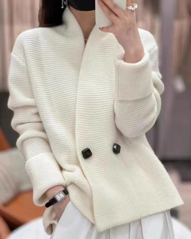 Women's Knitted Wool Cardigan Autumn And Winter Sweater
