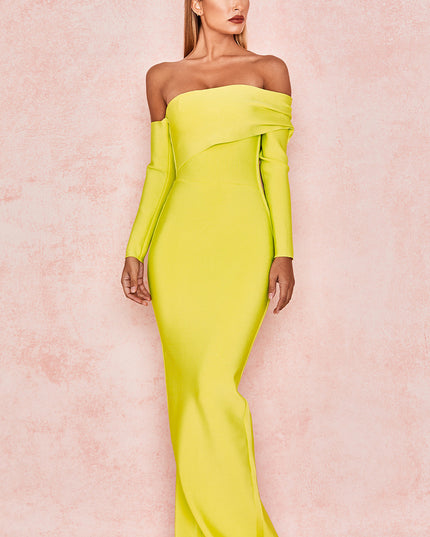 Sexy Temperament Irregular One Shoulder Split Dress