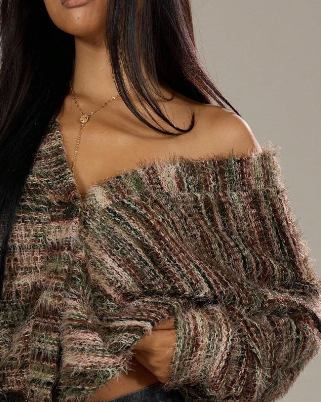 Oversized Textured Cardigan Spring Casual