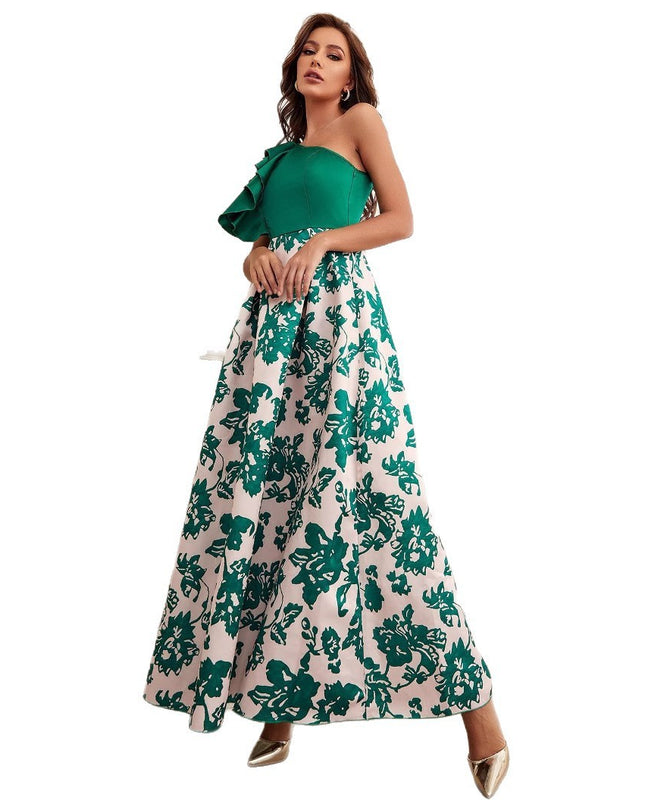 Elegant Digital Printing Dress Women