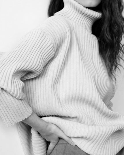 Loose Fashion High Collar Thermal Head Cover Two-piece Sweater Women's INS