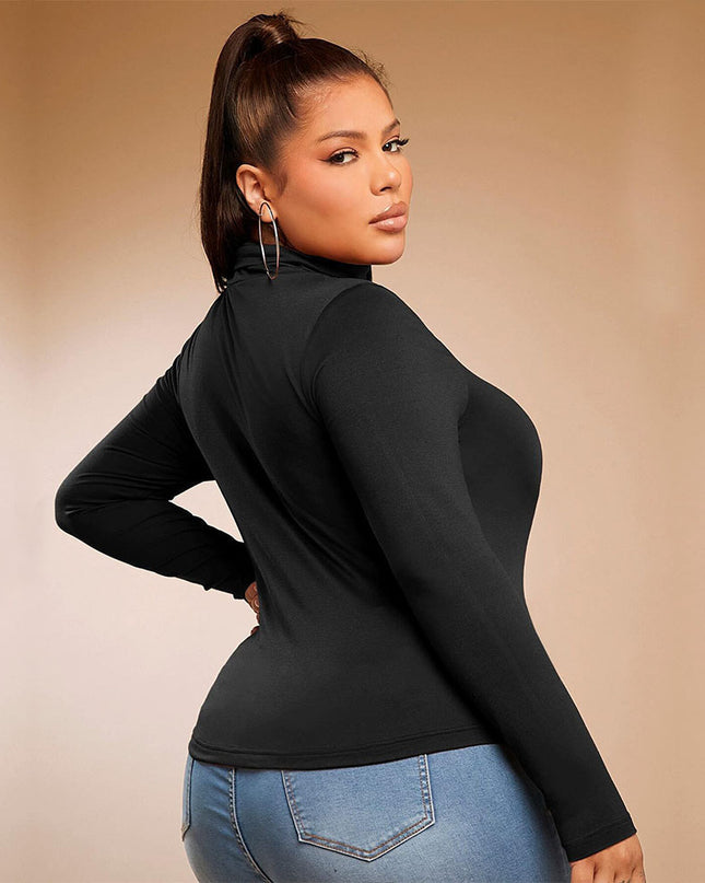 Slim Fit Slimming High Collar Inner Wear Blouse