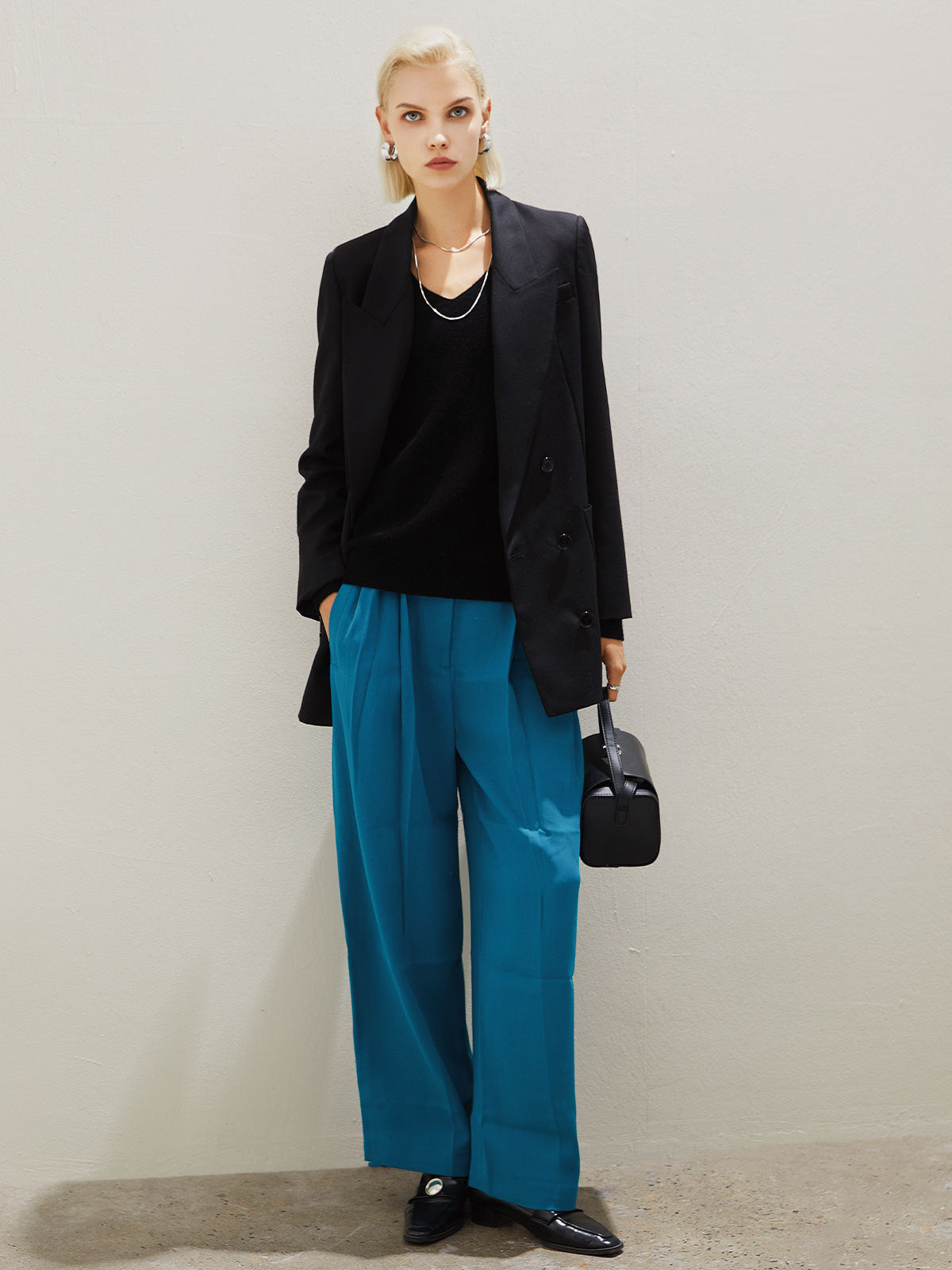 Fashion Simple Wool Suit Jacket Tops