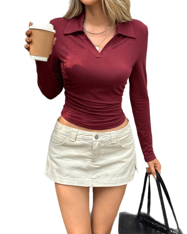 Elegant Style Long Sleeve Shirt Women's Clothing