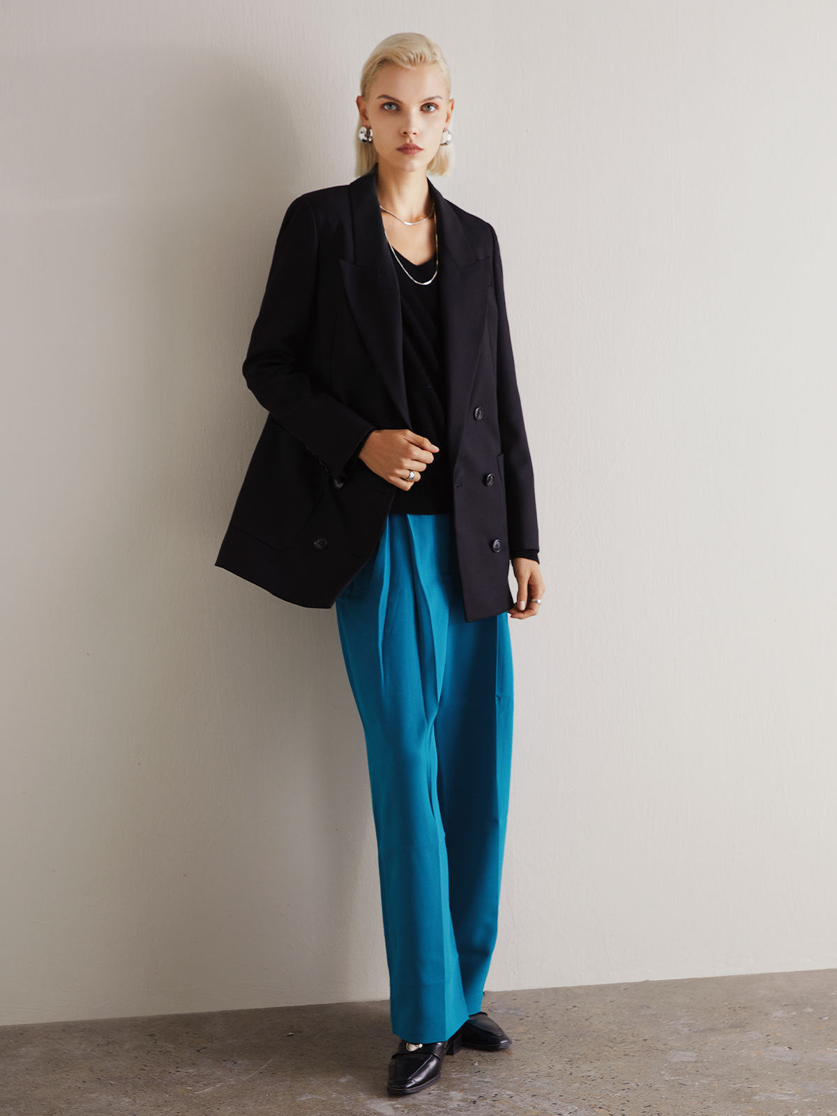 Fashion Simple Wool Suit Jacket Tops