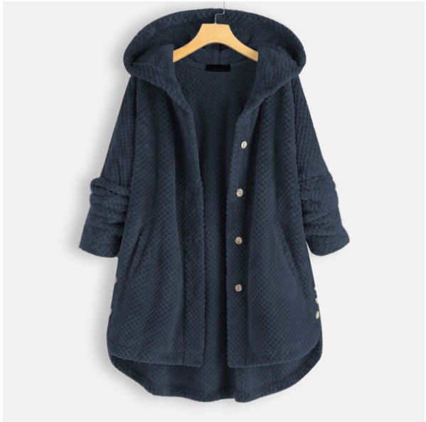 Hooded two-sided velvet hoodie