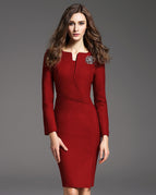 Burgundy cropped sleeves