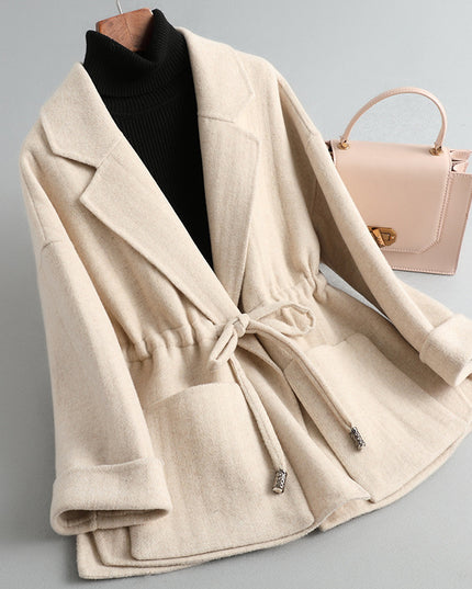 Short Woolen Coat Double-sided Wool Overcoat